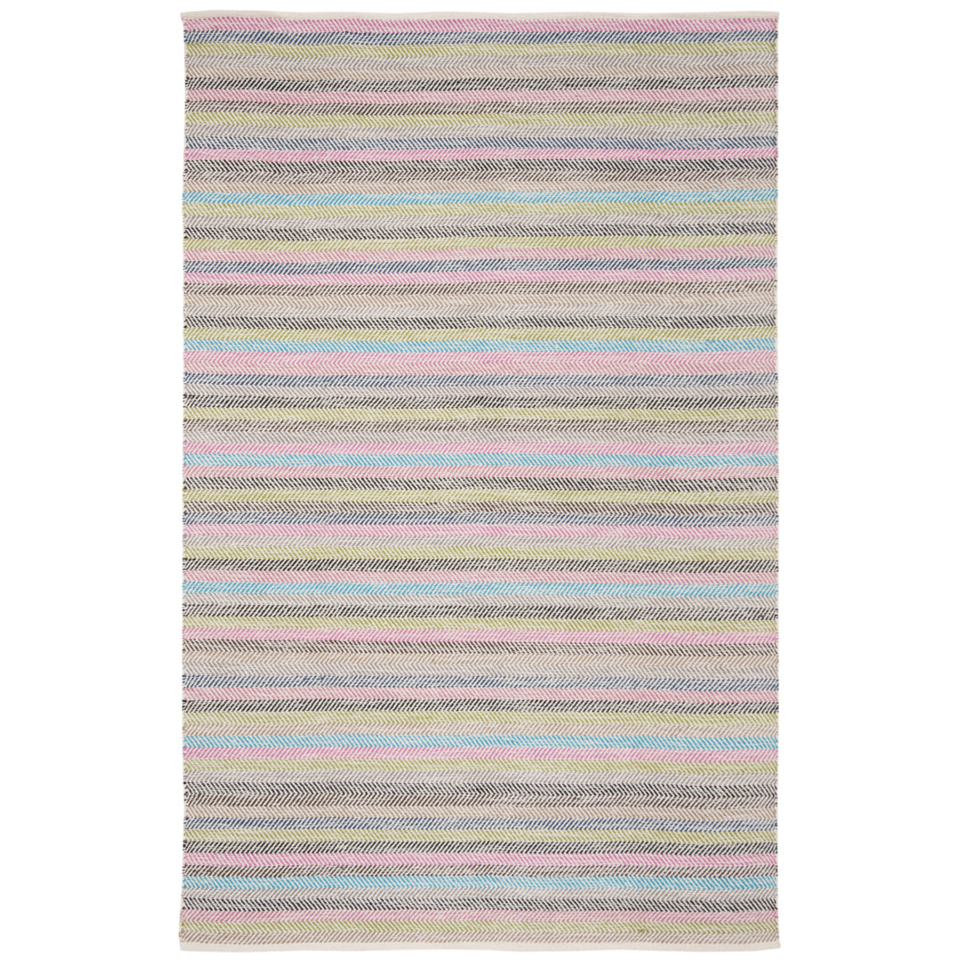 SAFAVIEH Striped Kilim STK421D Light Grey / Multi Rug Image 4