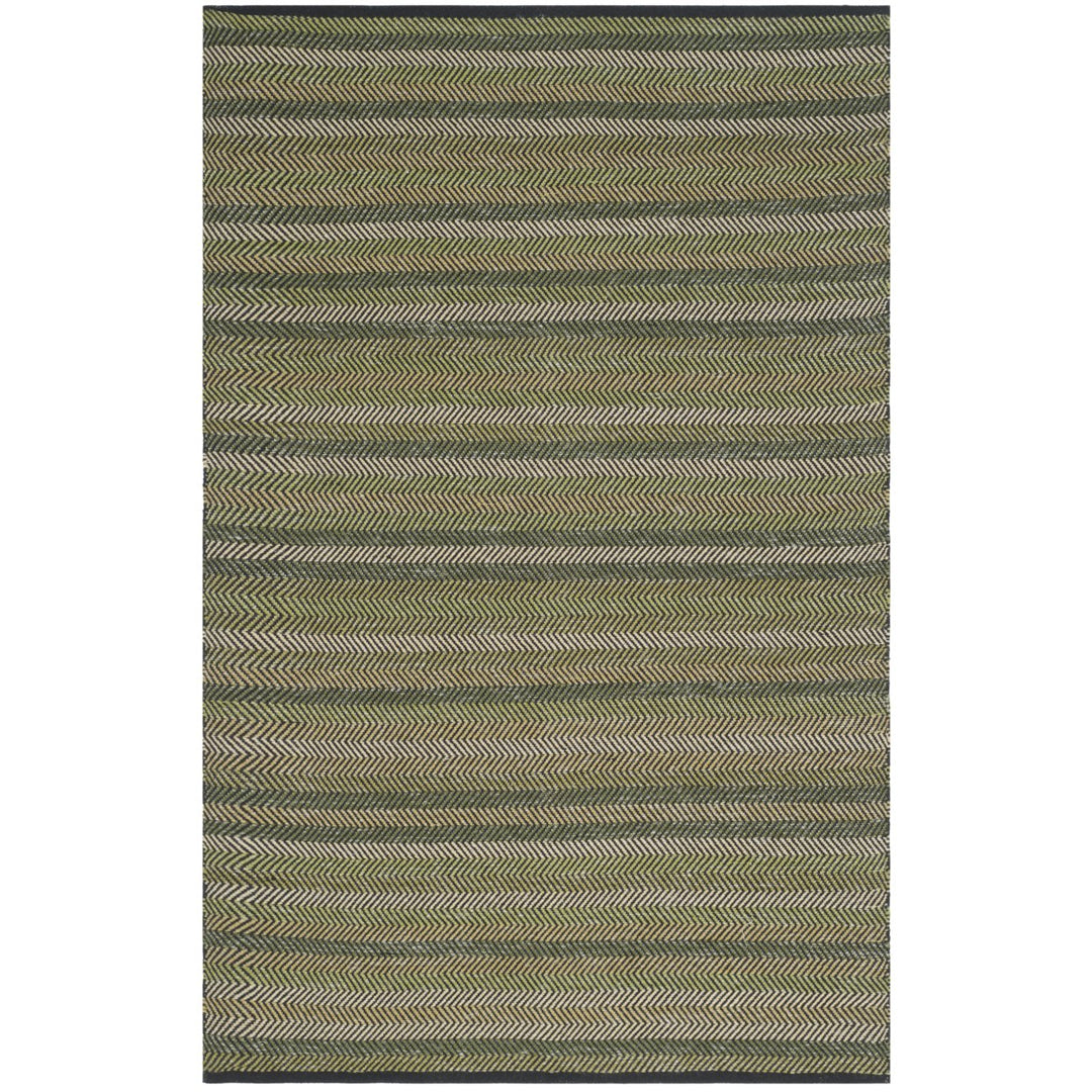 SAFAVIEH Striped Kilim STK421B Handwoven Green Rug Image 1