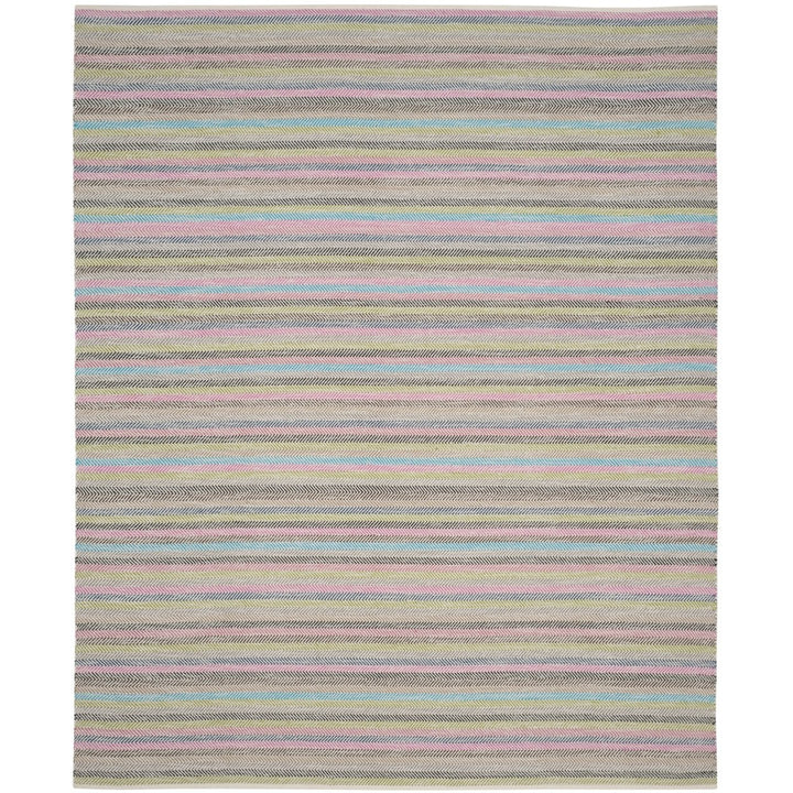 SAFAVIEH Striped Kilim STK421D Light Grey / Multi Rug Image 5