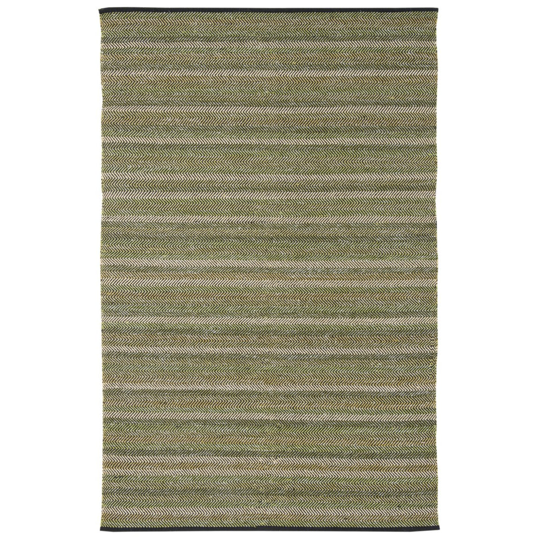 SAFAVIEH Striped Kilim STK421B Handwoven Green Rug Image 1