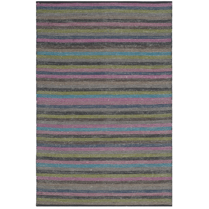 SAFAVIEH Striped Kilim STK421C Handwoven Grey /Multi Rug Image 2