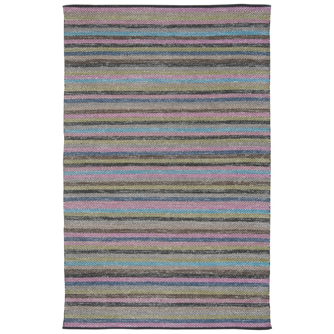 SAFAVIEH Striped Kilim STK421C Handwoven Grey /Multi Rug Image 1