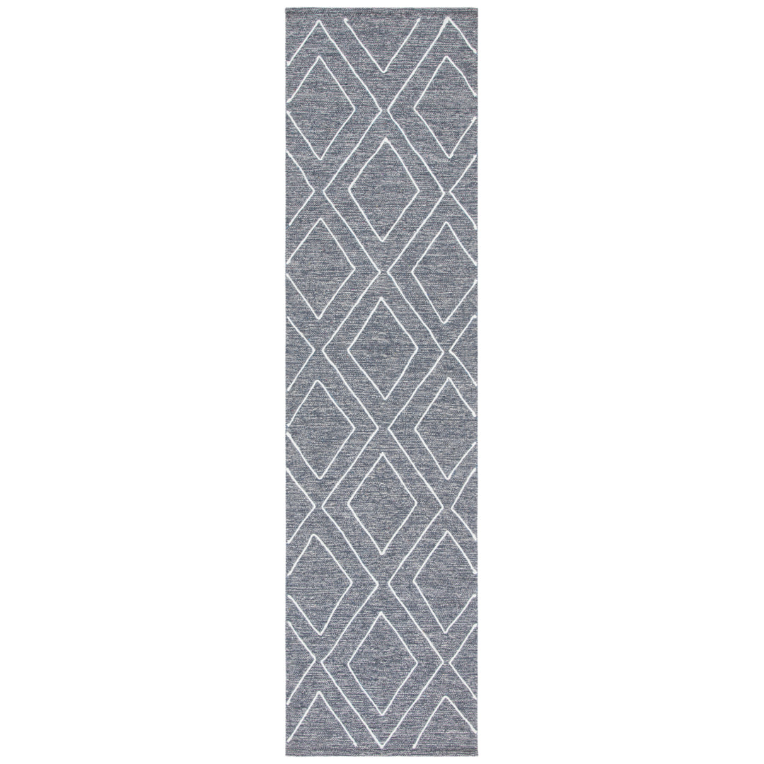 SAFAVIEH Striped Kilim STK520H Handwoven Dark Grey Rug Image 3