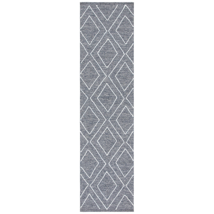 SAFAVIEH Striped Kilim STK520H Handwoven Dark Grey Rug Image 3