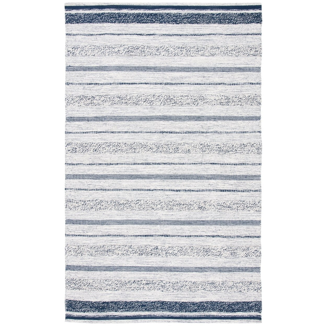 SAFAVIEH Striped Kilim STK517A Handwoven Ivory /Navy Rug Image 1