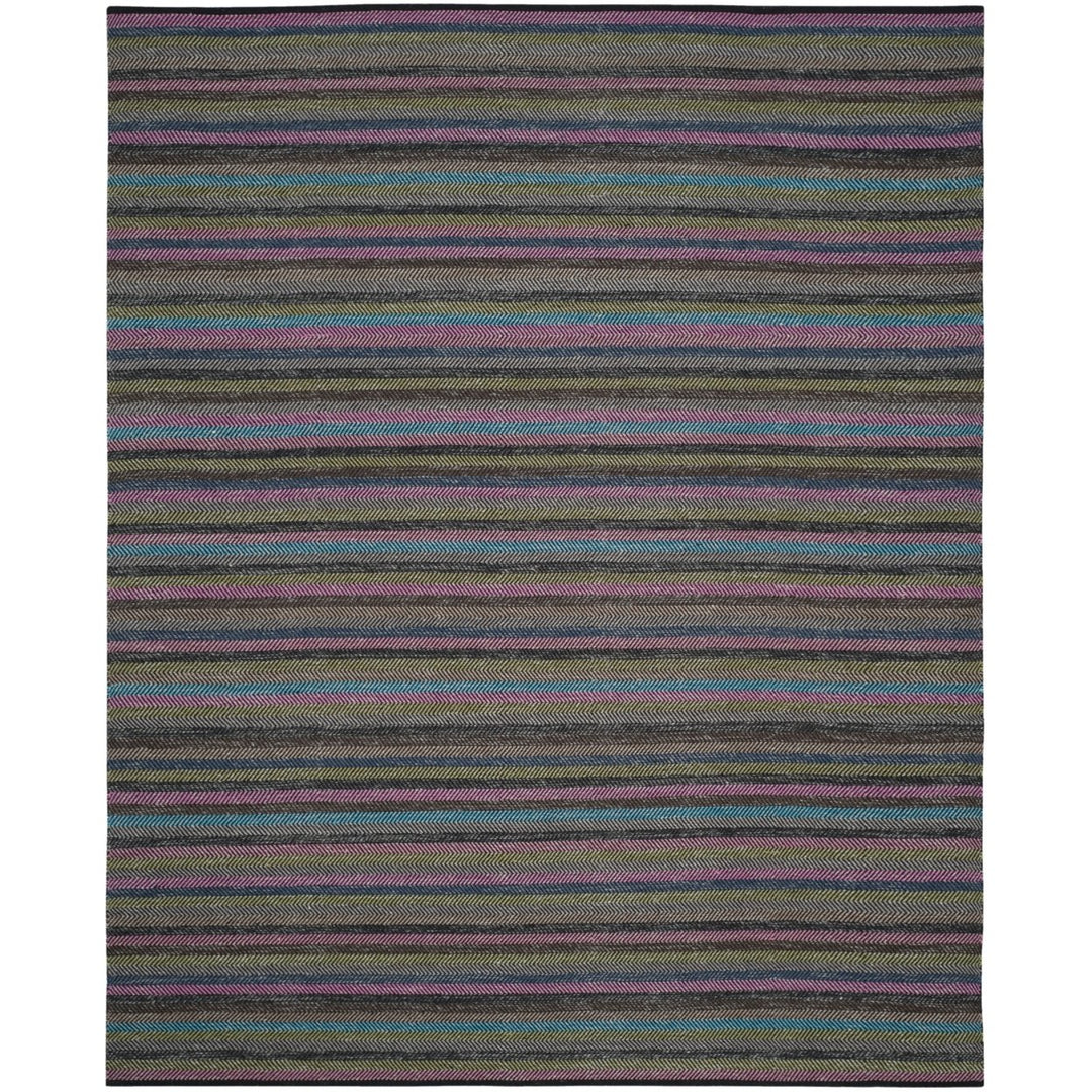 SAFAVIEH Striped Kilim STK421C Handwoven Grey /Multi Rug Image 1