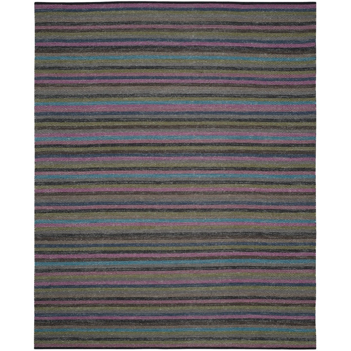 SAFAVIEH Striped Kilim STK421C Handwoven Grey /Multi Rug Image 1