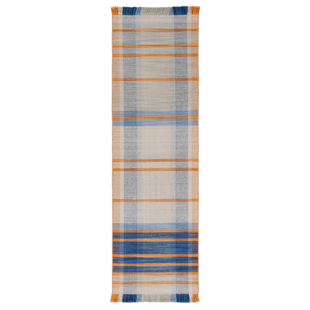 SAFAVIEH Striped Kilim STK701B Handwoven Beige /Blue Rug Image 2