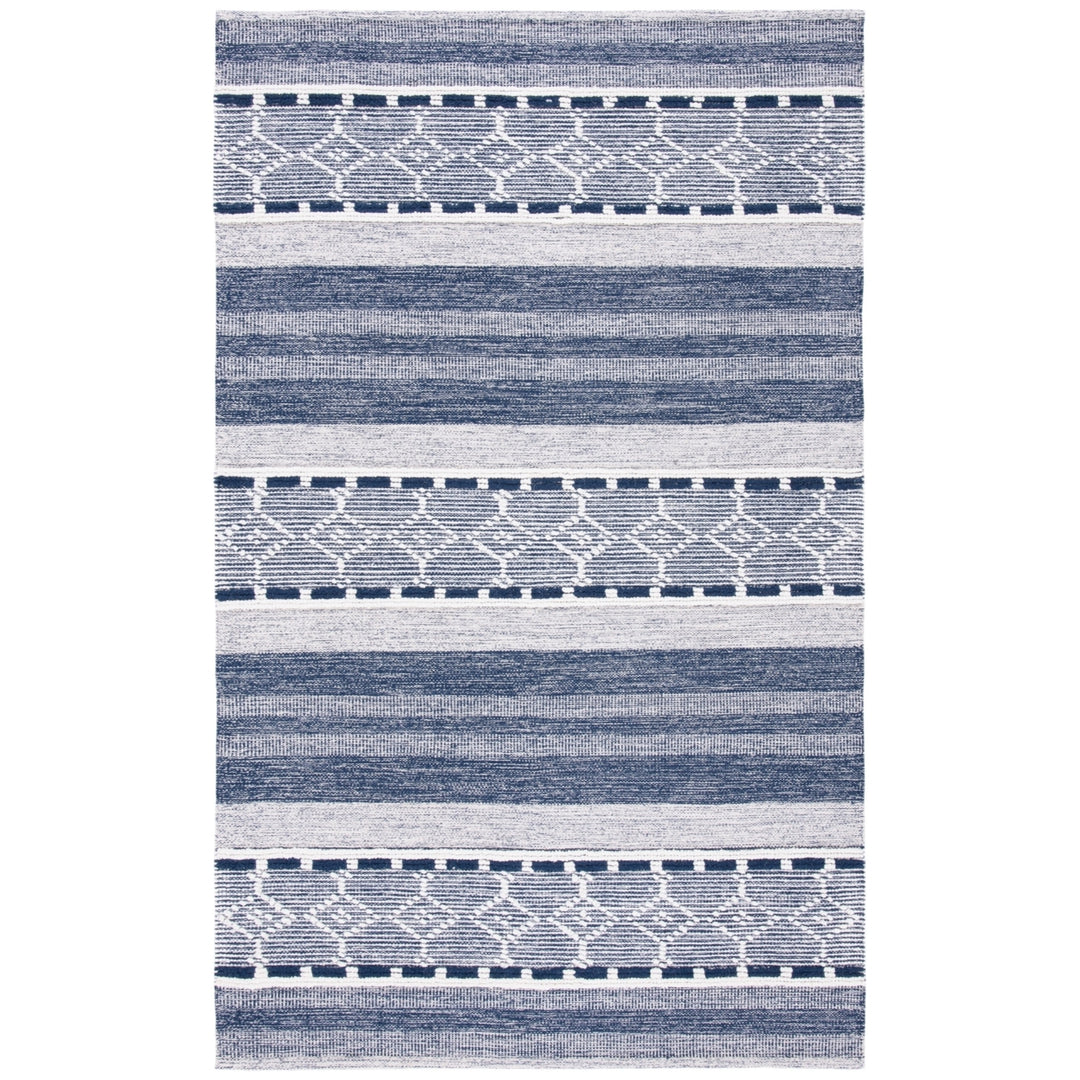 SAFAVIEH Striped Kilim STK522N Handwoven Navy /Ivory Rug Image 1