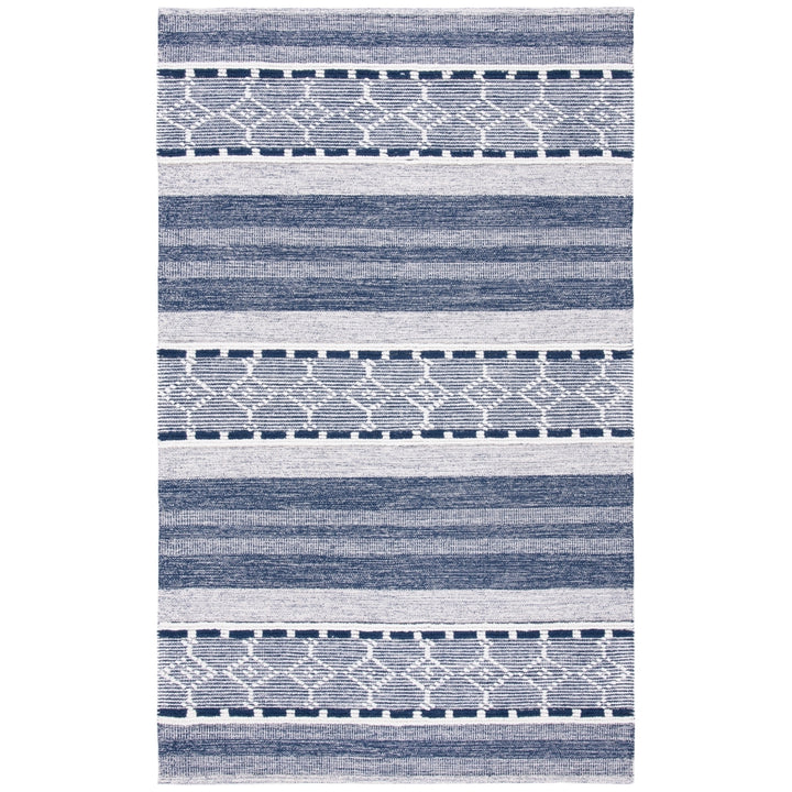 SAFAVIEH Striped Kilim STK522N Handwoven Navy /Ivory Rug Image 1