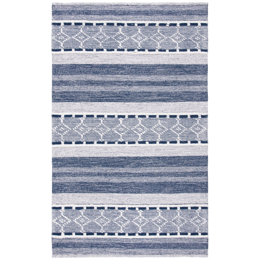 SAFAVIEH Striped Kilim STK522N Handwoven Navy /Ivory Rug Image 1