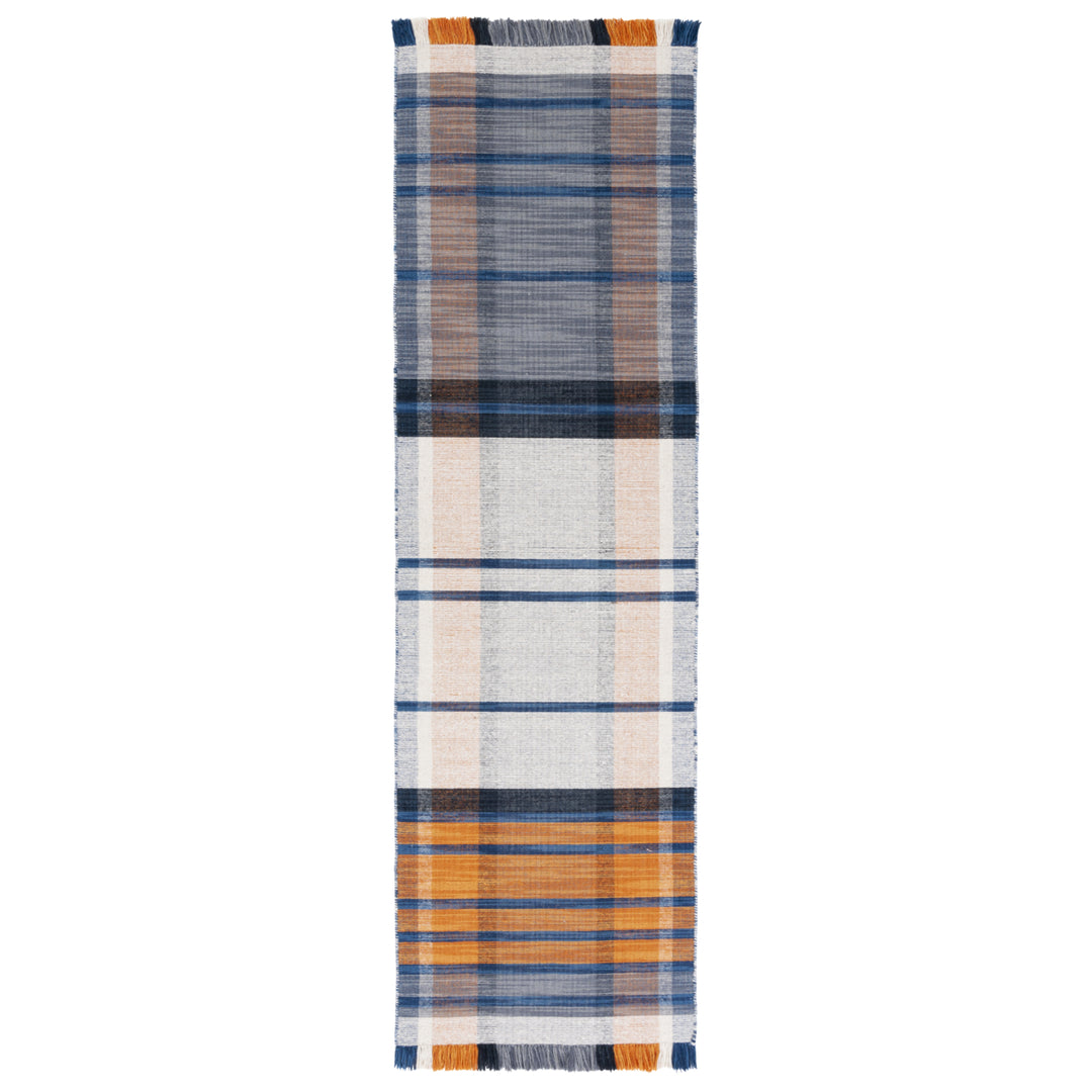 SAFAVIEH Striped Kilim STK702P Orange / Blue Rug Image 2