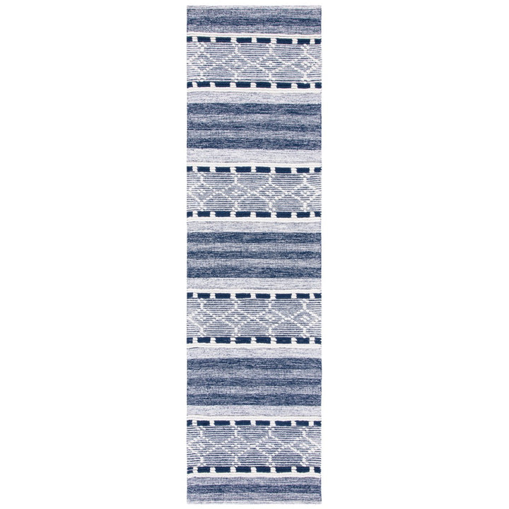 SAFAVIEH Striped Kilim STK522N Handwoven Navy /Ivory Rug Image 1