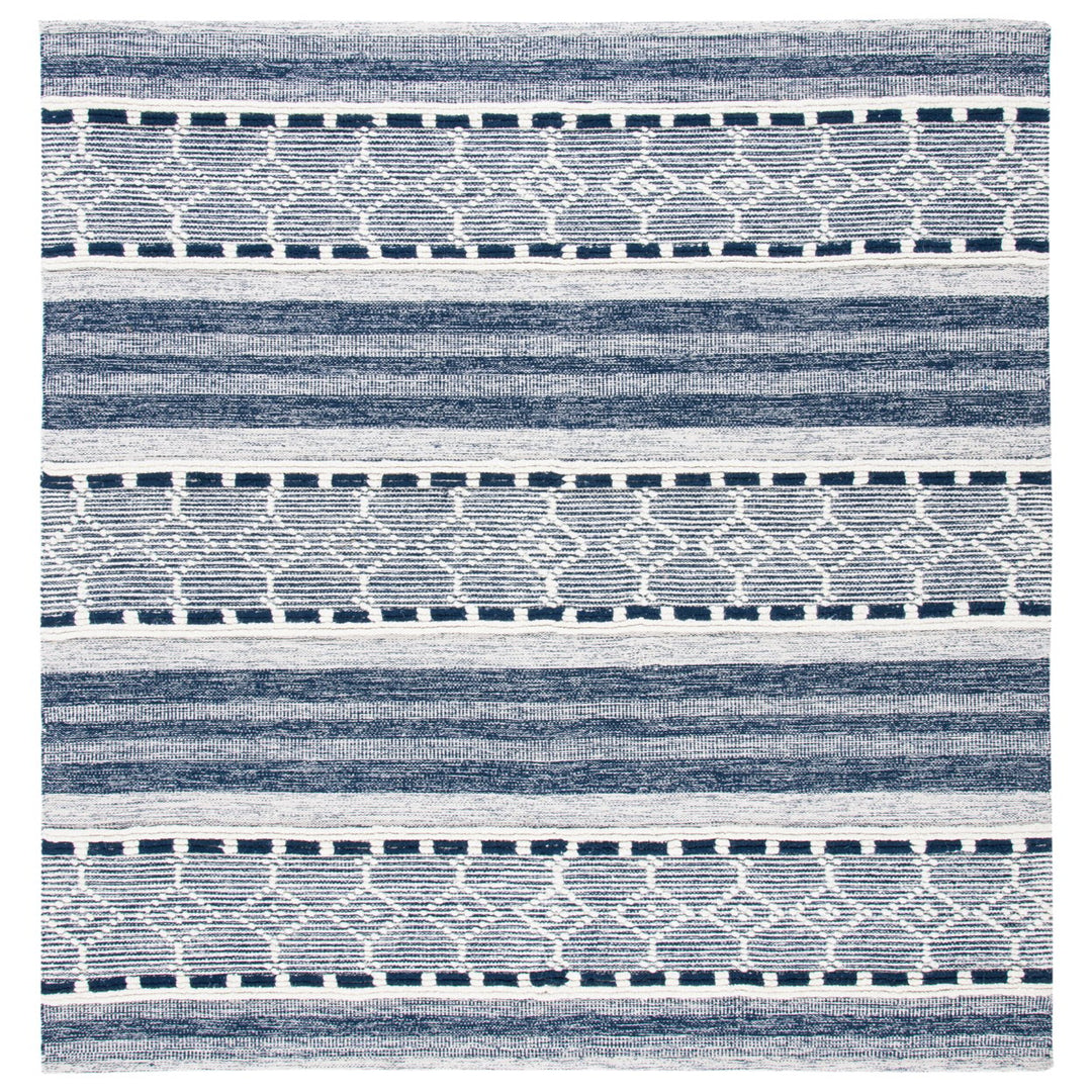 SAFAVIEH Striped Kilim STK522N Handwoven Navy /Ivory Rug Image 4