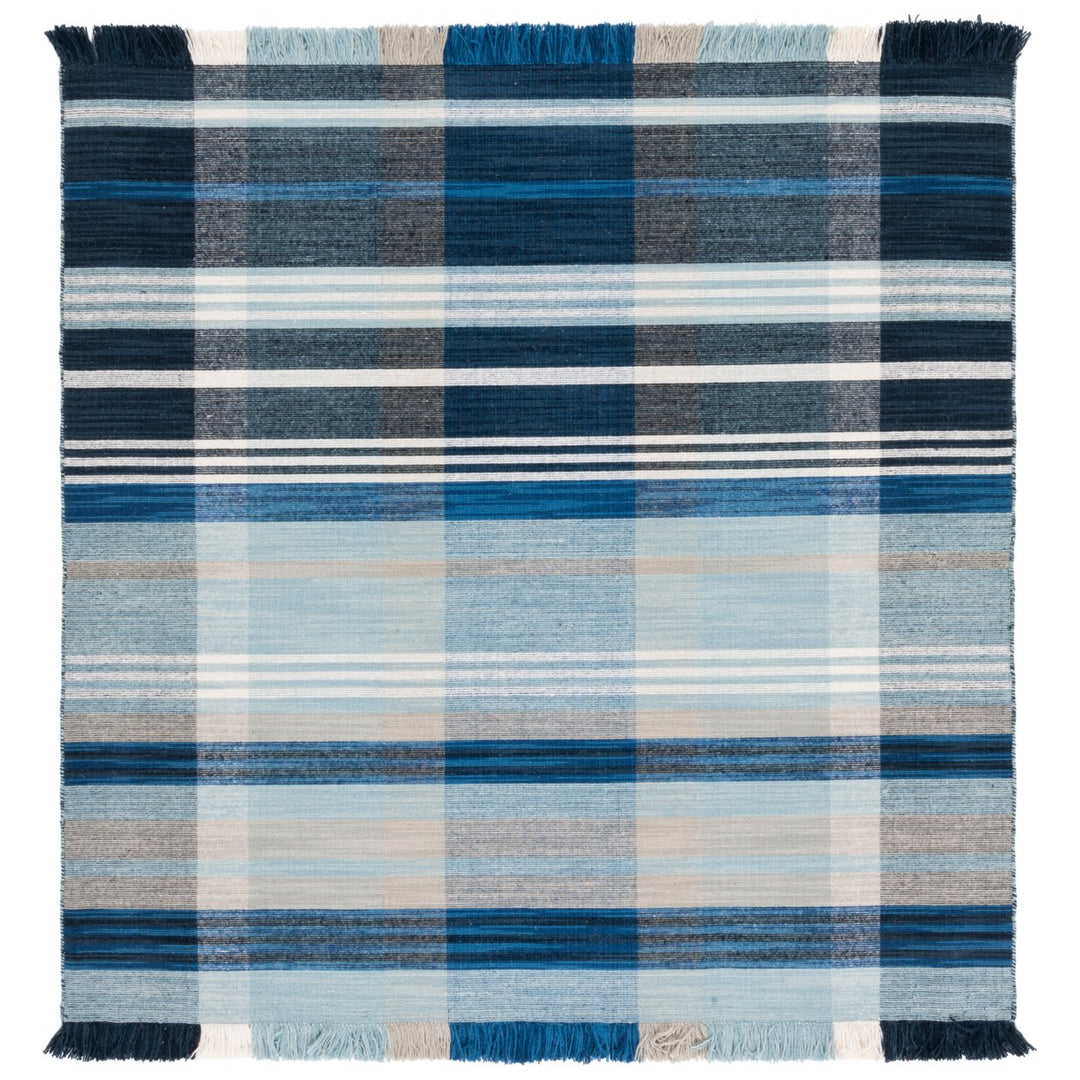 SAFAVIEH Striped Kilim STK703N Navy / Charcoal Rug Image 3