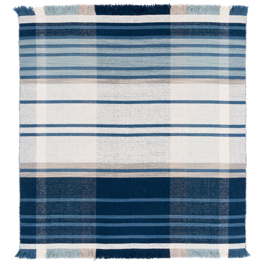 SAFAVIEH Striped Kilim STK707M Handwoven Blue /Beige Rug Image 1