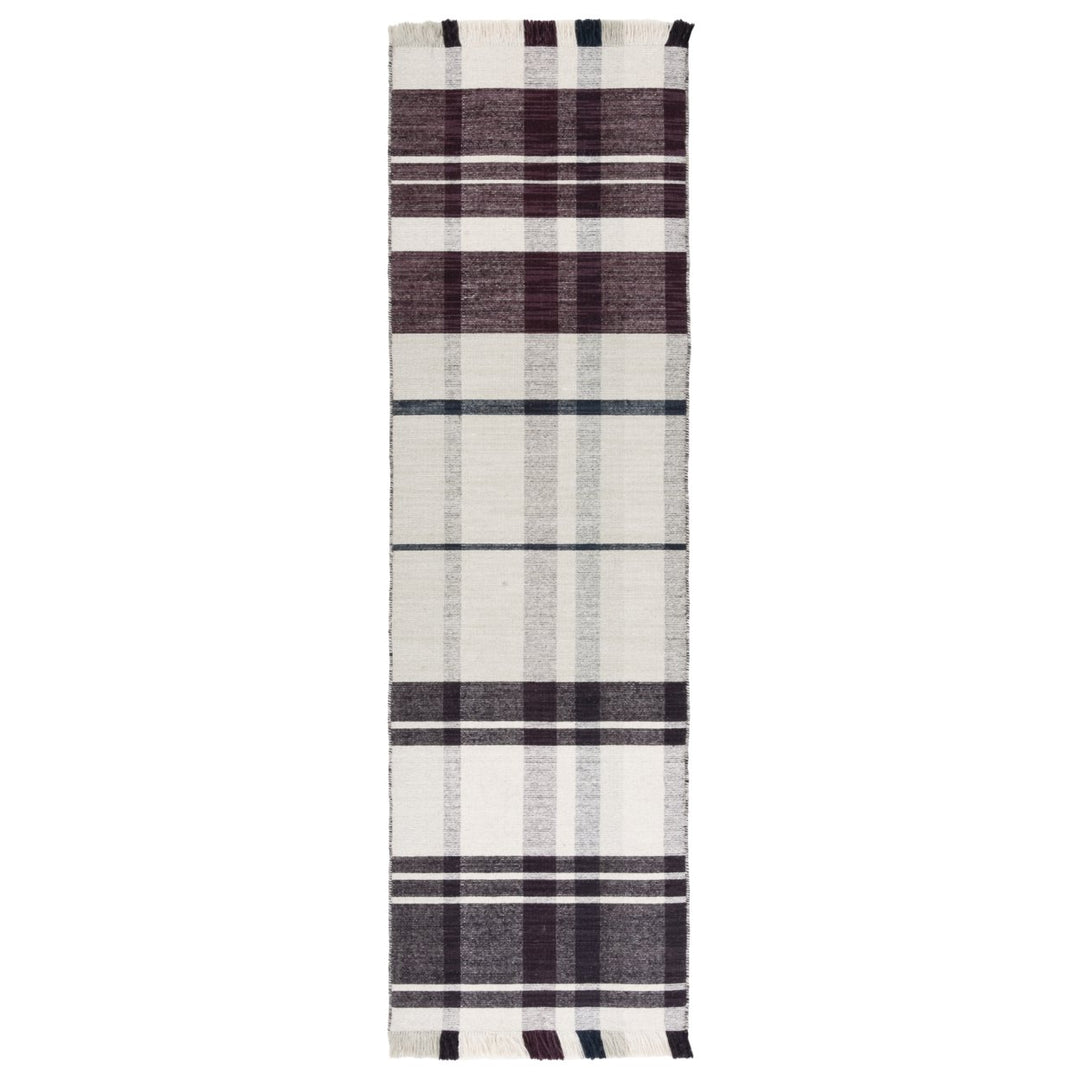 SAFAVIEH Striped Kilim STK705A Handwoven Ivory /Grey Rug Image 2