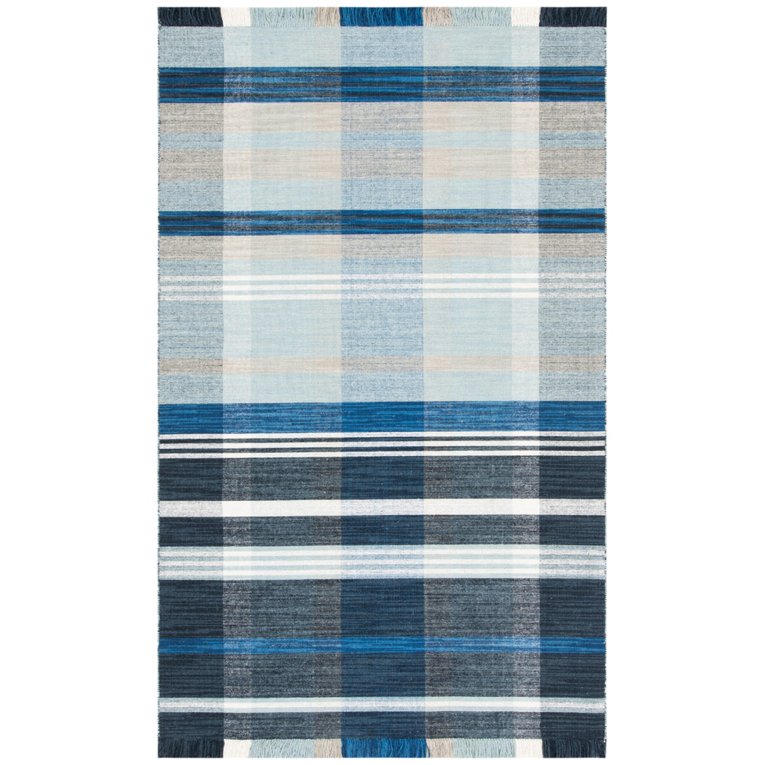 SAFAVIEH Striped Kilim STK703N Navy / Charcoal Rug Image 7