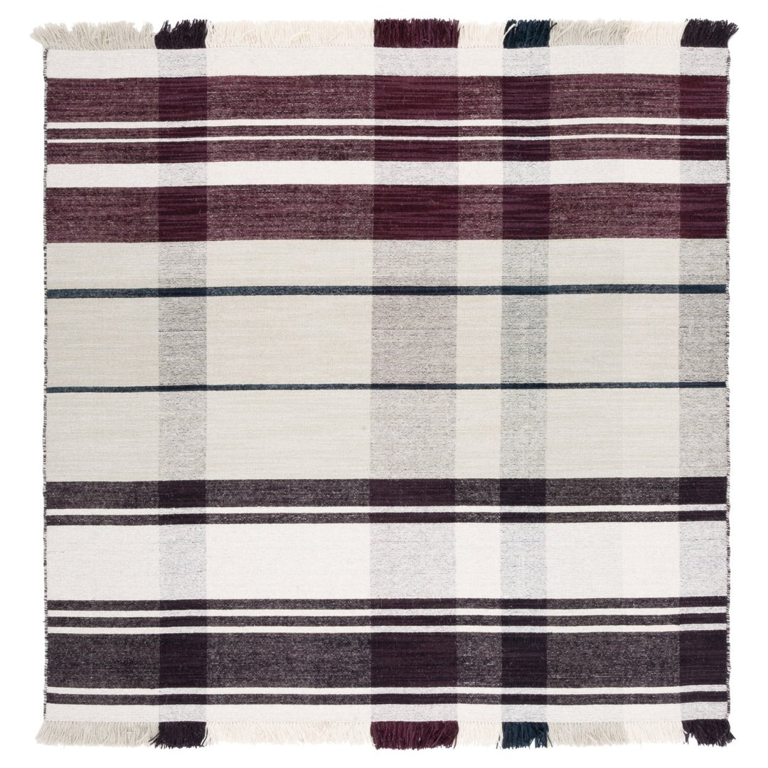 SAFAVIEH Striped Kilim STK705A Handwoven Ivory /Grey Rug Image 1