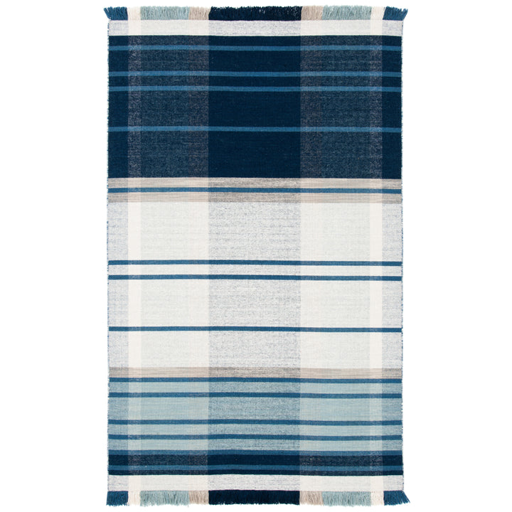 SAFAVIEH Striped Kilim STK707M Handwoven Blue /Beige Rug Image 7