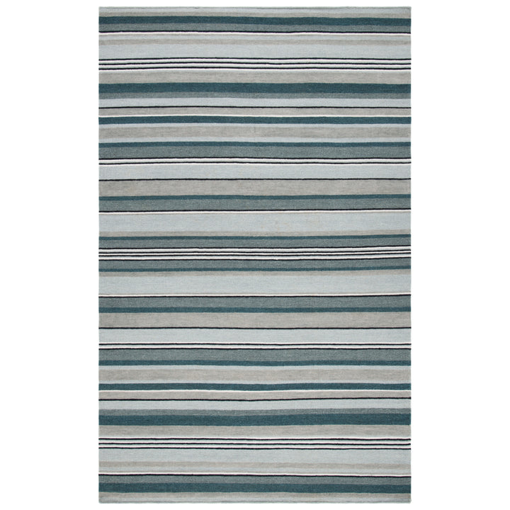 SAFAVIEH Striped Kilim STK601F Handmade Grey Rug Image 1