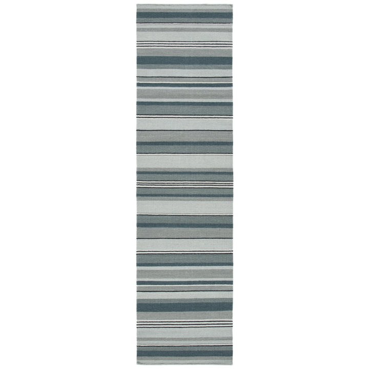 SAFAVIEH Striped Kilim STK601F Handmade Grey Rug Image 1