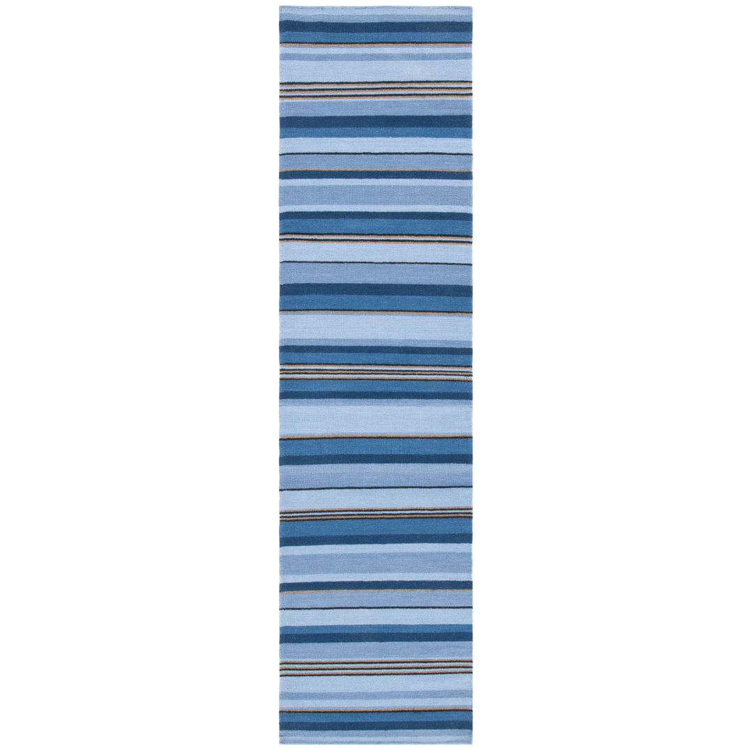 SAFAVIEH Striped Kilim STK601M Handmade Blue / Rust Rug Image 3