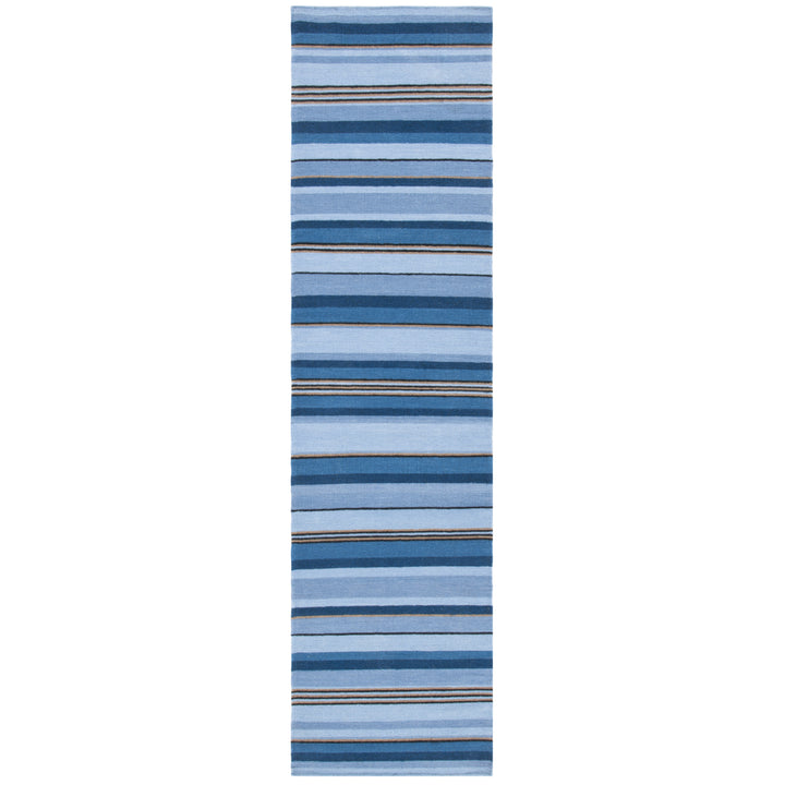 SAFAVIEH Striped Kilim STK601M Handmade Blue / Rust Rug Image 3