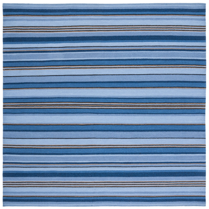 SAFAVIEH Striped Kilim STK601M Handmade Blue / Rust Rug Image 4