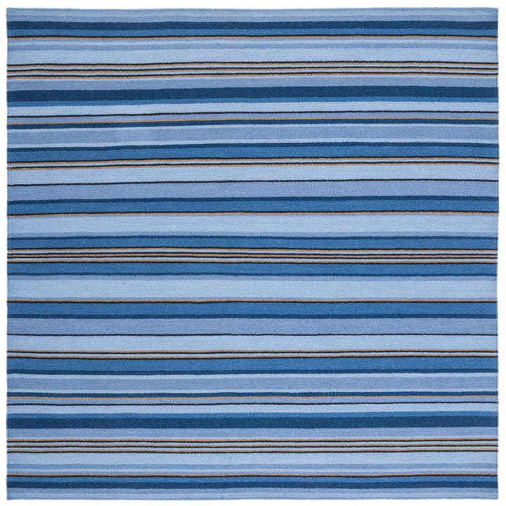 SAFAVIEH Striped Kilim STK601M Handmade Blue / Rust Rug Image 1