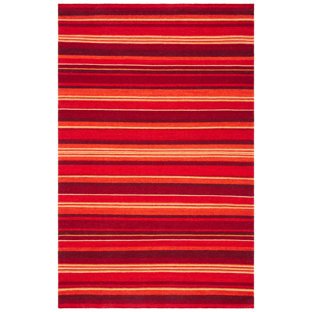 SAFAVIEH Striped Kilim STK601Q Handmade Red Rug Image 1