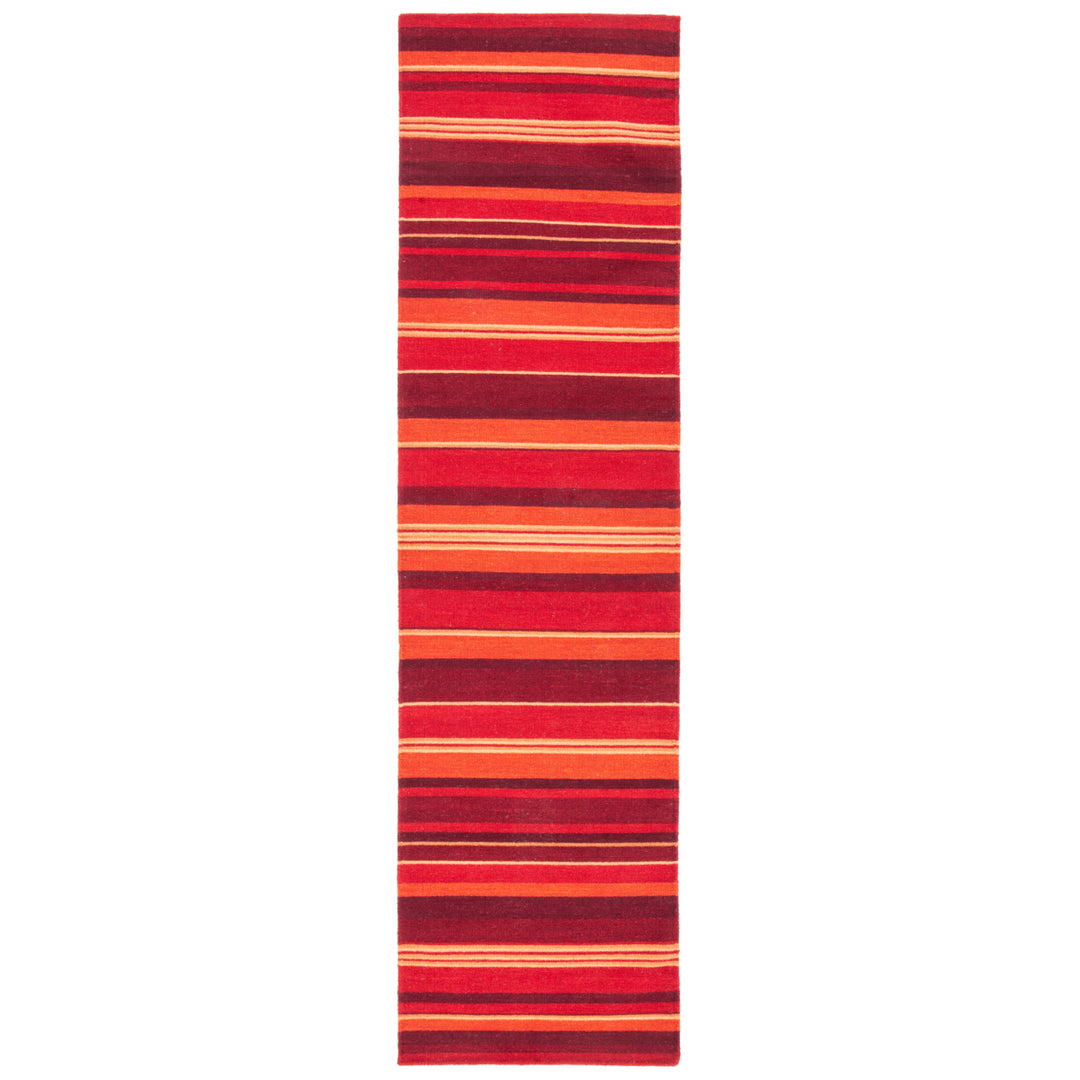 SAFAVIEH Striped Kilim STK601Q Handmade Red Rug Image 3