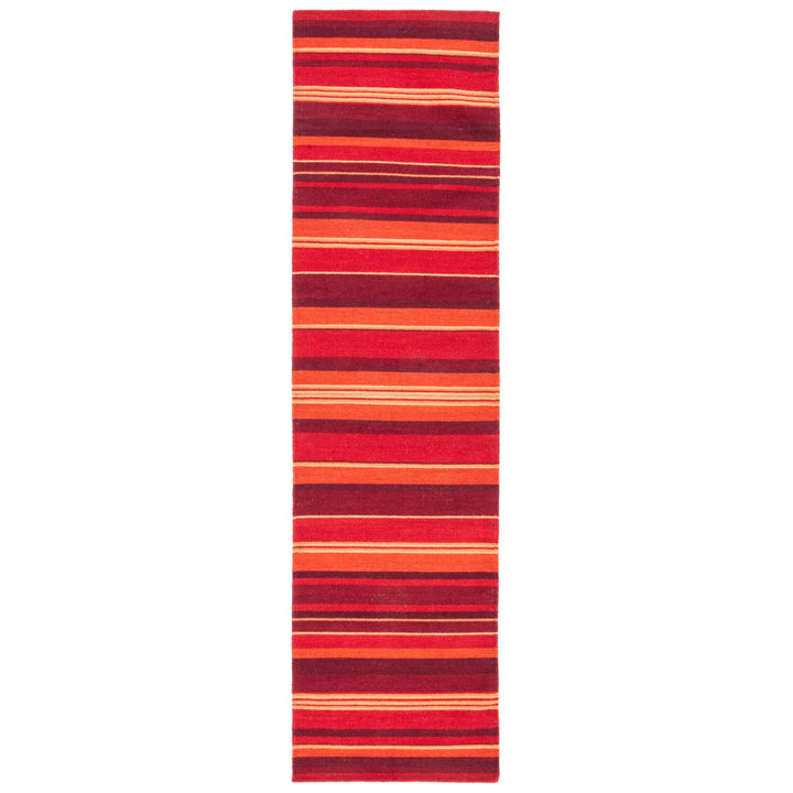 SAFAVIEH Striped Kilim STK601Q Handmade Red Rug Image 1