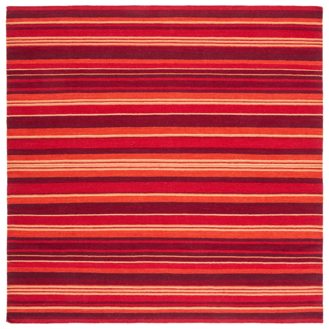 SAFAVIEH Striped Kilim STK601Q Handmade Red Rug Image 1