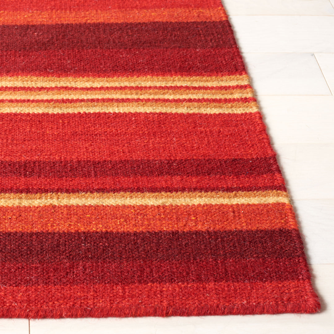 SAFAVIEH Striped Kilim STK601Q Handmade Red Rug Image 5