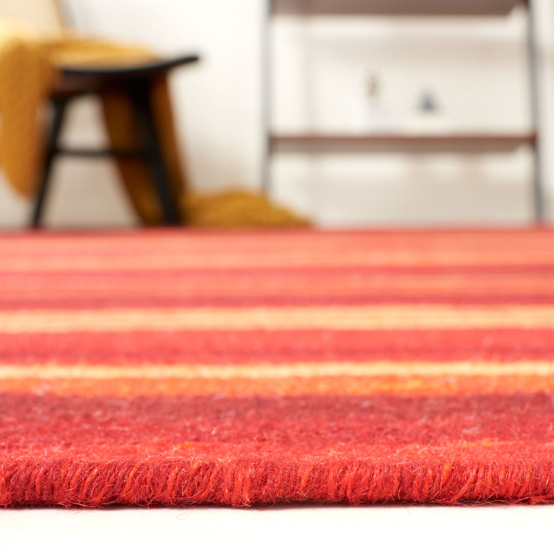 SAFAVIEH Striped Kilim STK601Q Handmade Red Rug Image 6