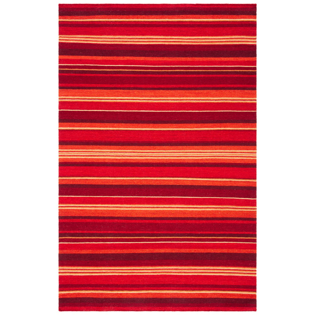 SAFAVIEH Striped Kilim STK601Q Handmade Red Rug Image 8