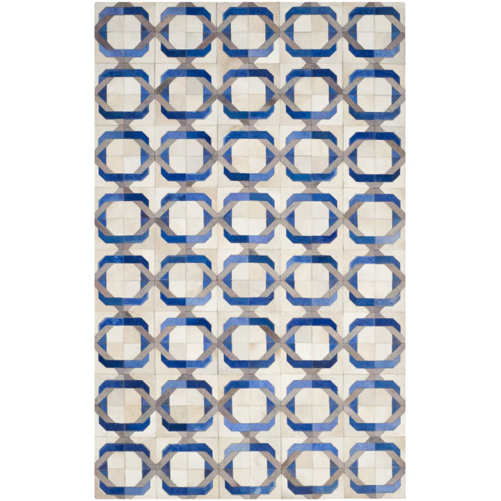 SAFAVIEH Studio Leather STL163A Ivory / Multi Rug Image 1