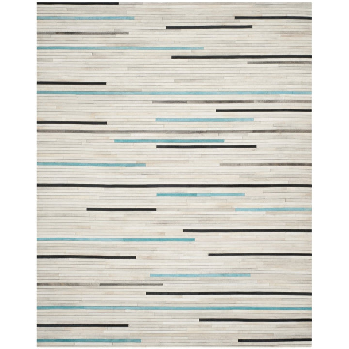 SAFAVIEH Studio Leather STL171A Grey / Multi Rug Image 1