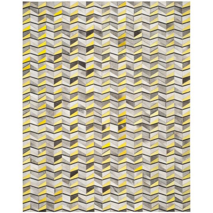 SAFAVIEH Studio Leather STL173A Ivory / Yellow Rug Image 1