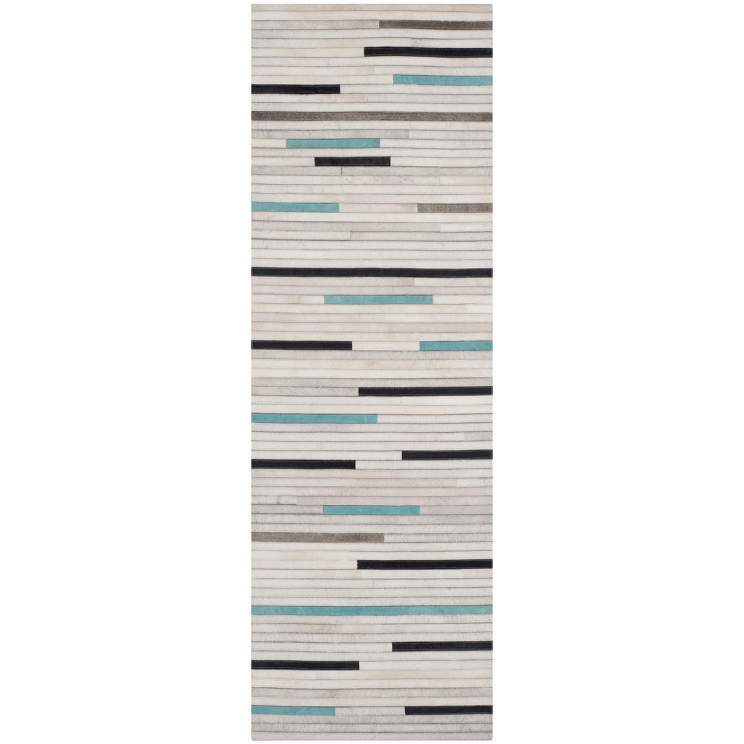 SAFAVIEH Studio Leather STL171A Grey / Multi Rug Image 2