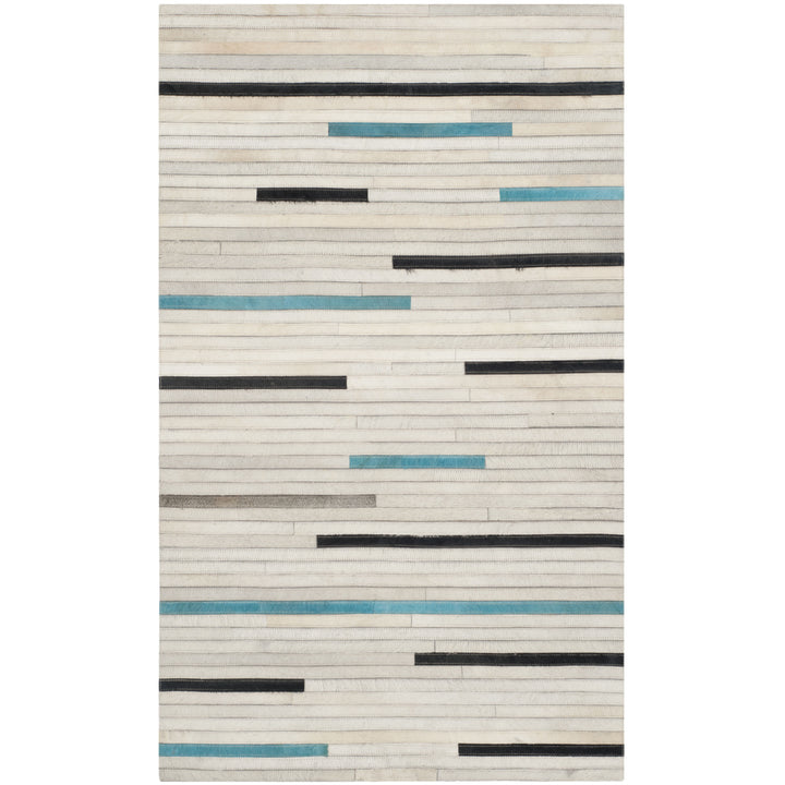 SAFAVIEH Studio Leather STL171A Grey / Multi Rug Image 6