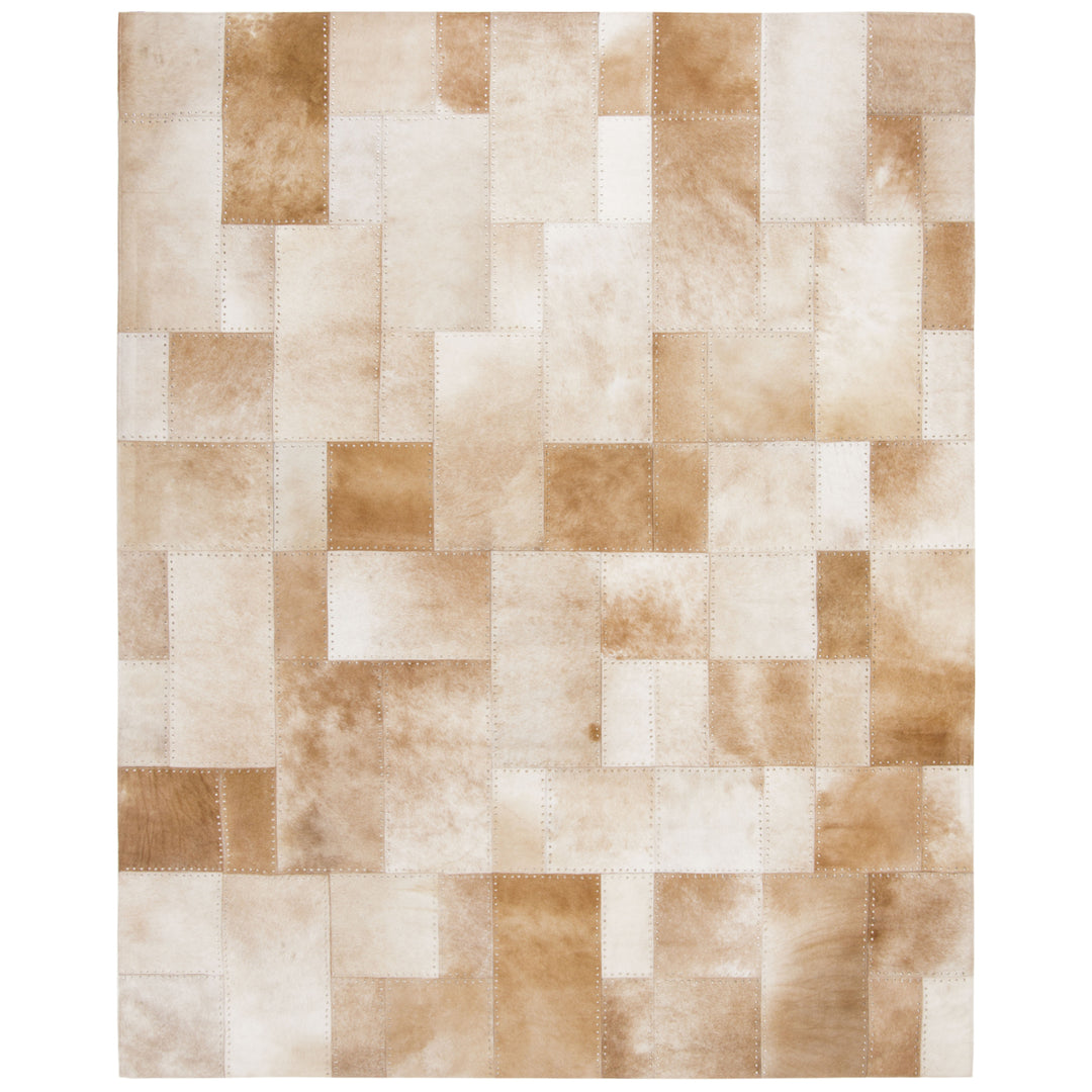 SAFAVIEH Studio Leather STL174B Handwoven Beige Rug Image 1