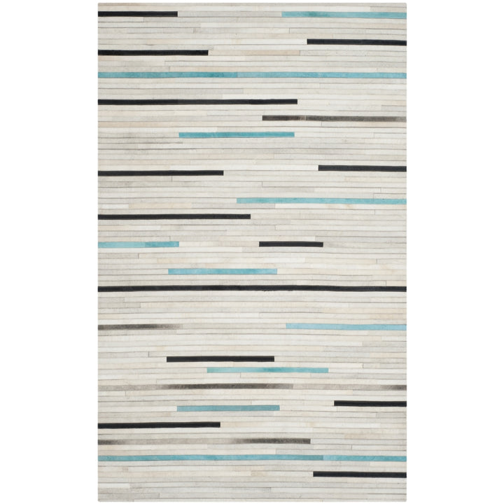 SAFAVIEH Studio Leather STL171A Grey / Multi Rug Image 8