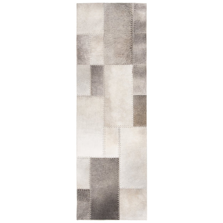 SAFAVIEH Studio Leather STL174F Handwoven Grey Rug Image 3