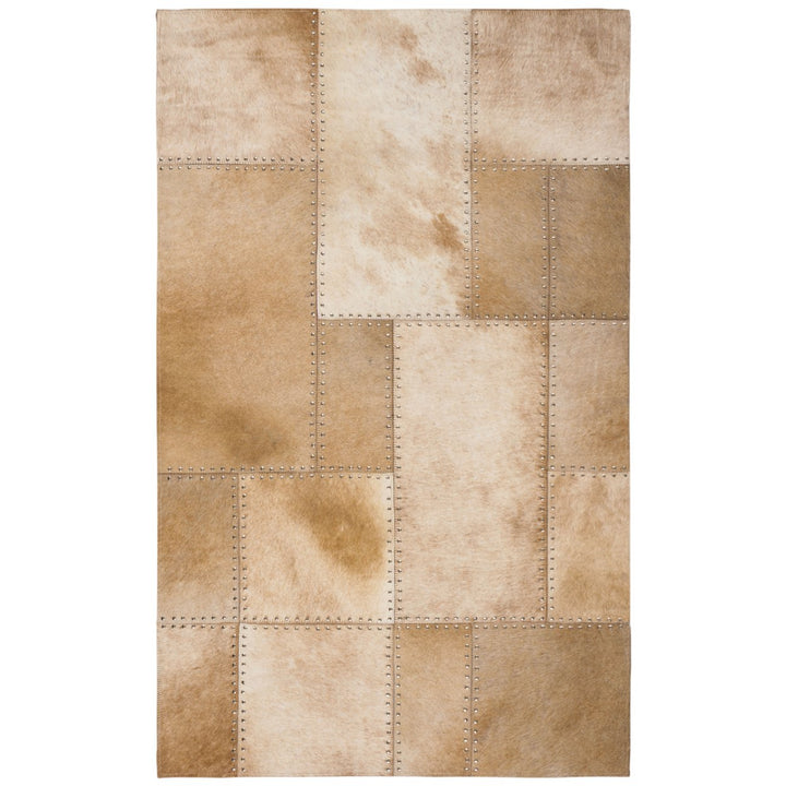 SAFAVIEH Studio Leather STL174B Handwoven Beige Rug Image 5