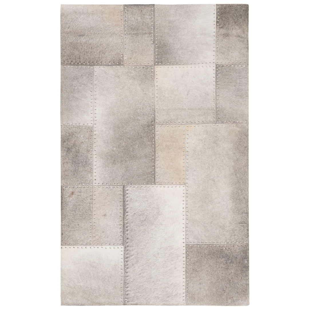 SAFAVIEH Studio Leather STL174F Handwoven Grey Rug Image 5