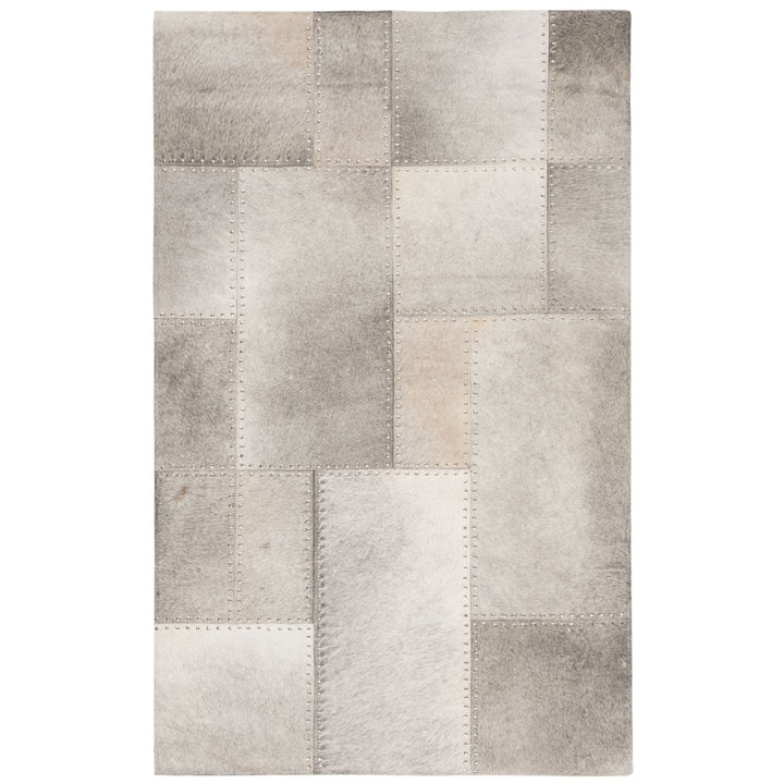 SAFAVIEH Studio Leather STL174F Handwoven Grey Rug Image 1