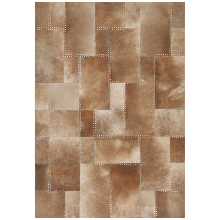 SAFAVIEH Studio Leather STL174B Handwoven Beige Rug Image 6