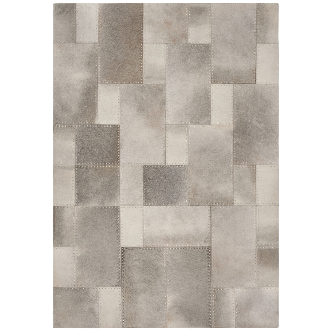 SAFAVIEH Studio Leather STL174F Handwoven Grey Rug Image 6